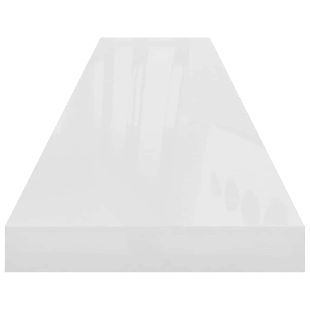 Pakabinama sieninė lentyna, balta, 120x23,5x3,8cm, MDF, blizgi