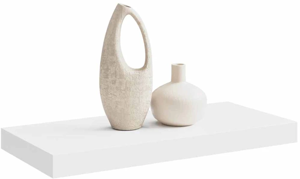 Pakabinama sieninė lentyna, baltos spalvos, 50x23x3,8cm, MDF