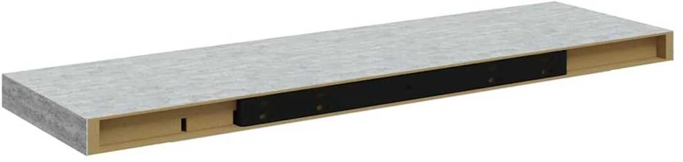 Pakabinama sieninė lentyna, betono pilka, 80x23,5x3,8cm, MDF