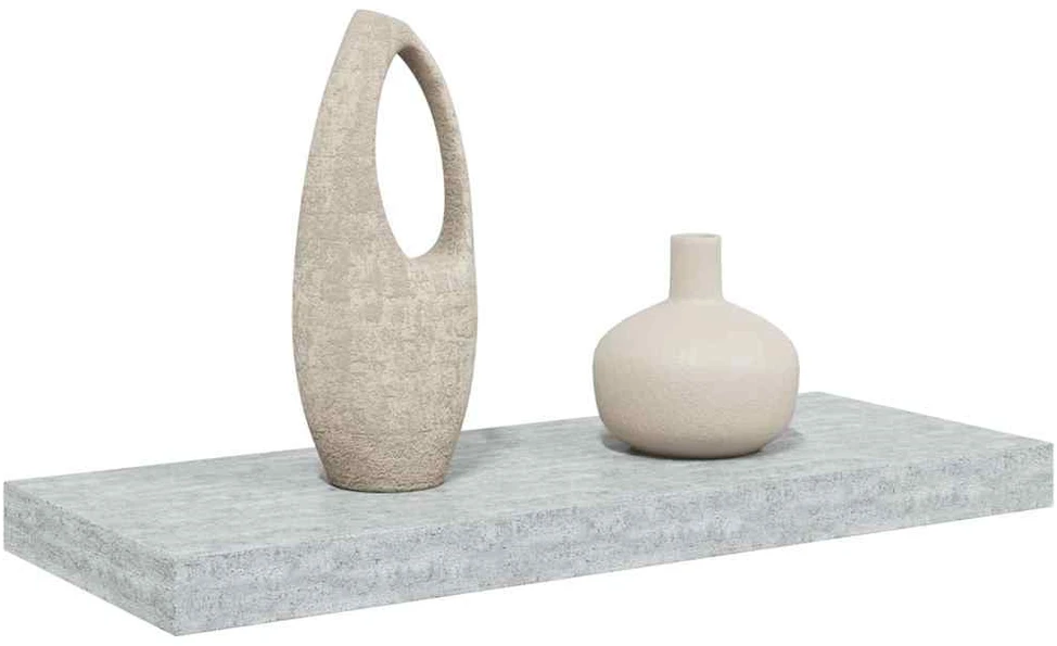 Pakabinama sieninė lentyna, betono pilka, 60x23,5x3,8cm, MDF
