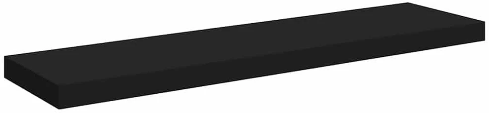 Pakabinama sieninė lentyna, juodos spalvos, 90x23,5x3,8cm, MDF