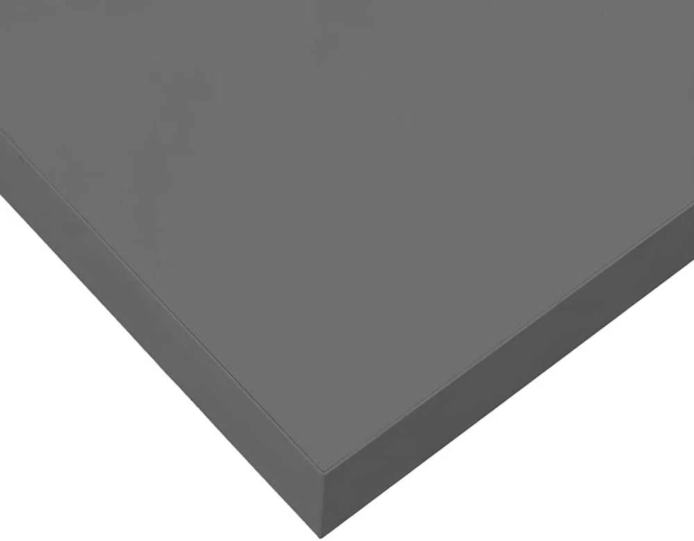 Pakabinama sieninė lentyna, pilka, 120x23,5x3,8cm, MDF, blizgi