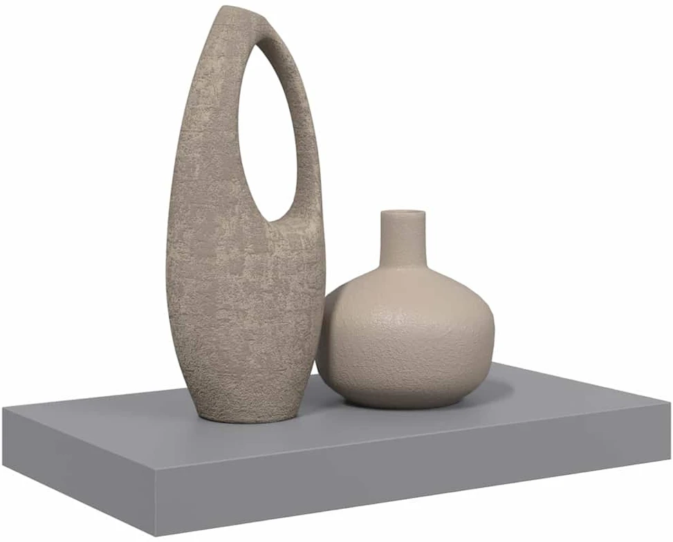 Pakabinama sieninė lentyna, pilkos spalvos, 40x23x3,8cm, MDF