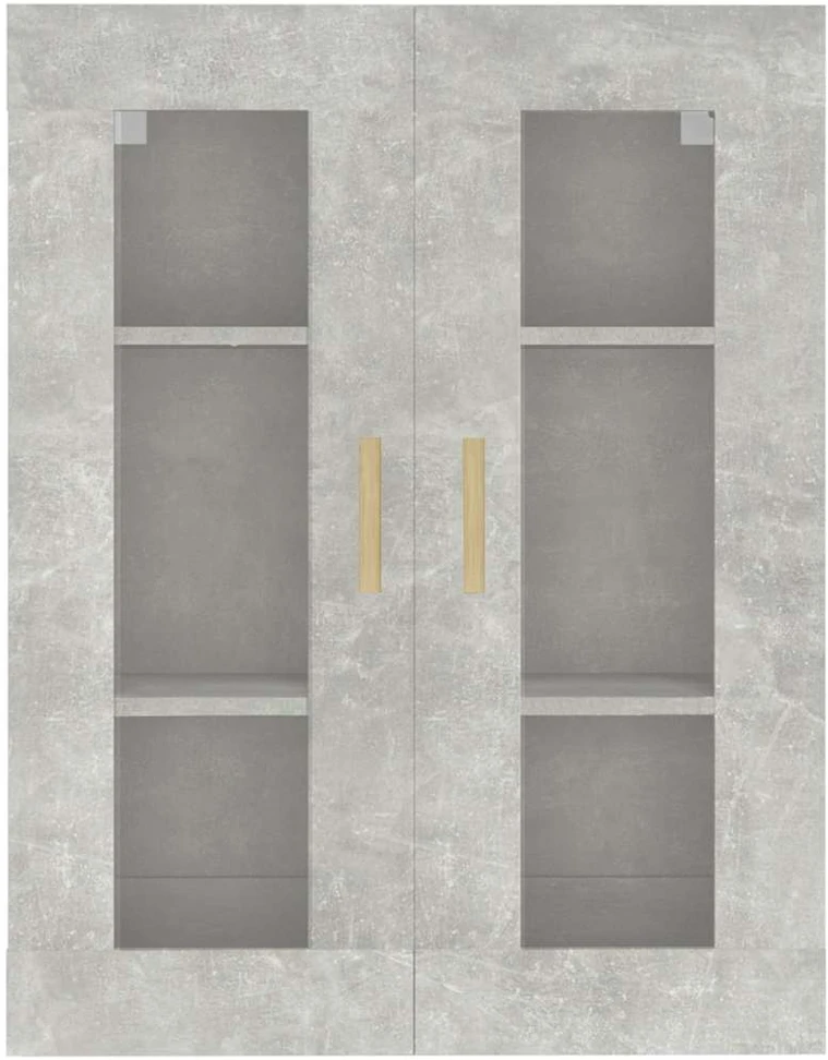 Pakabinama sieninė spintelė, betono pilka, 69,5x34x90cm