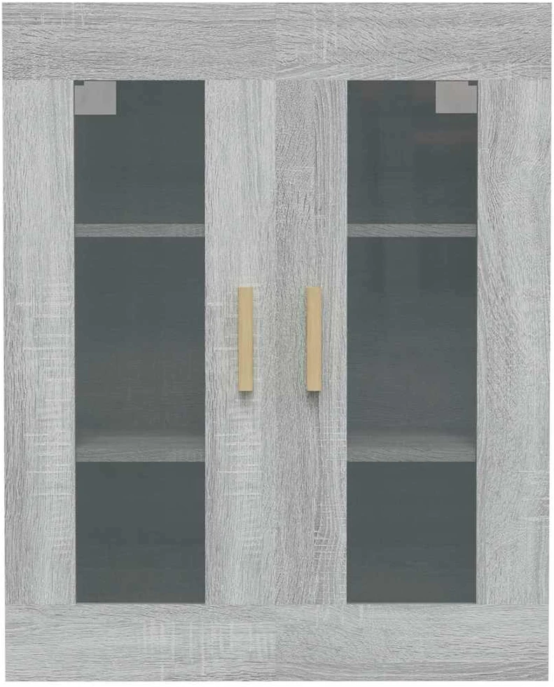 Pakabinama sieninė spintelė, pilka ąžuolo, 69,5x34x90cm