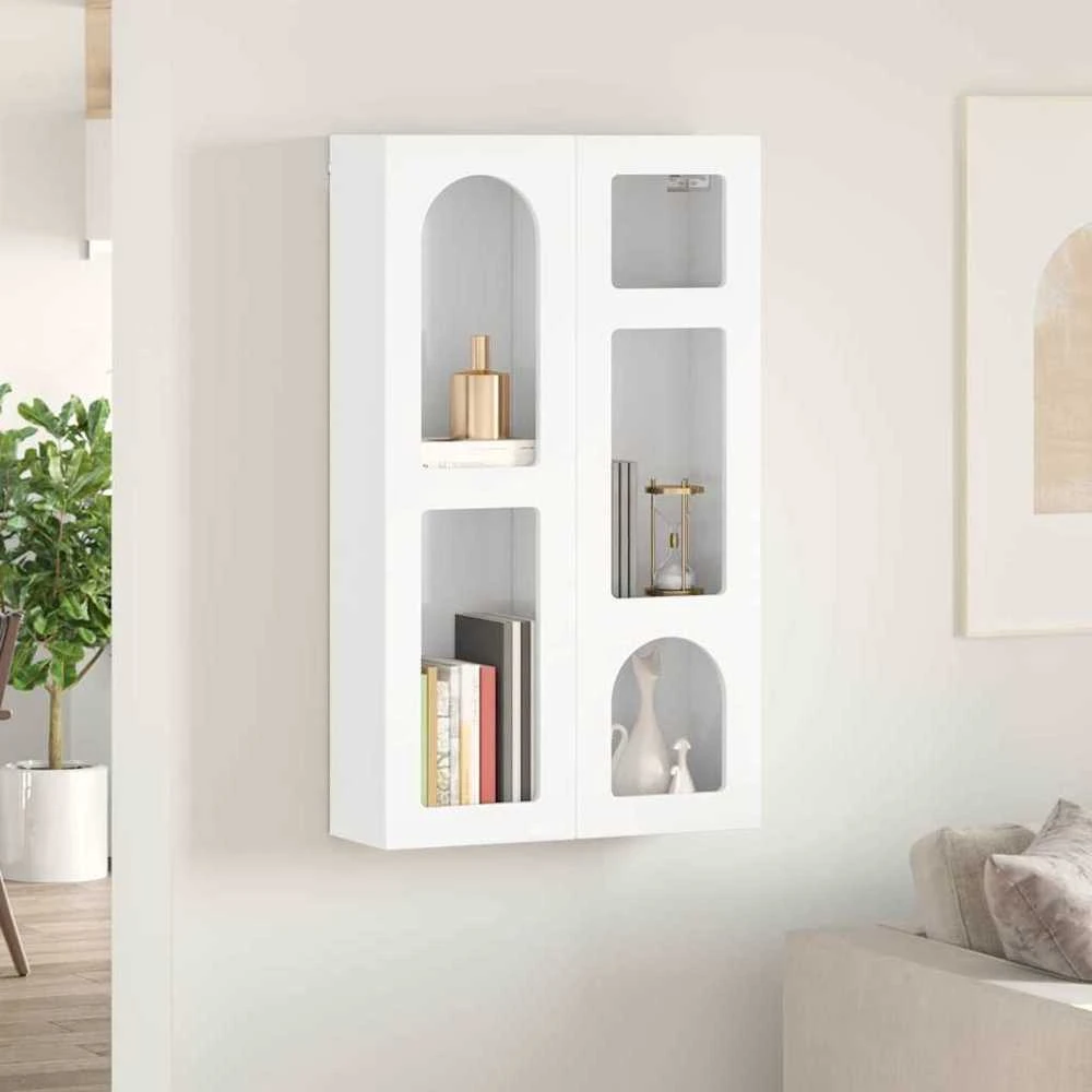 Pakabinama spintelė ELST Itin blizgi balta 59 x 20 x 100 cm