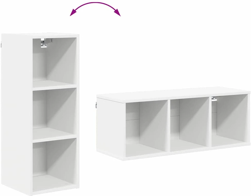 Pakabinama spintelė Balta 30 x 29,5 x 80 cm Apdirbta mediena