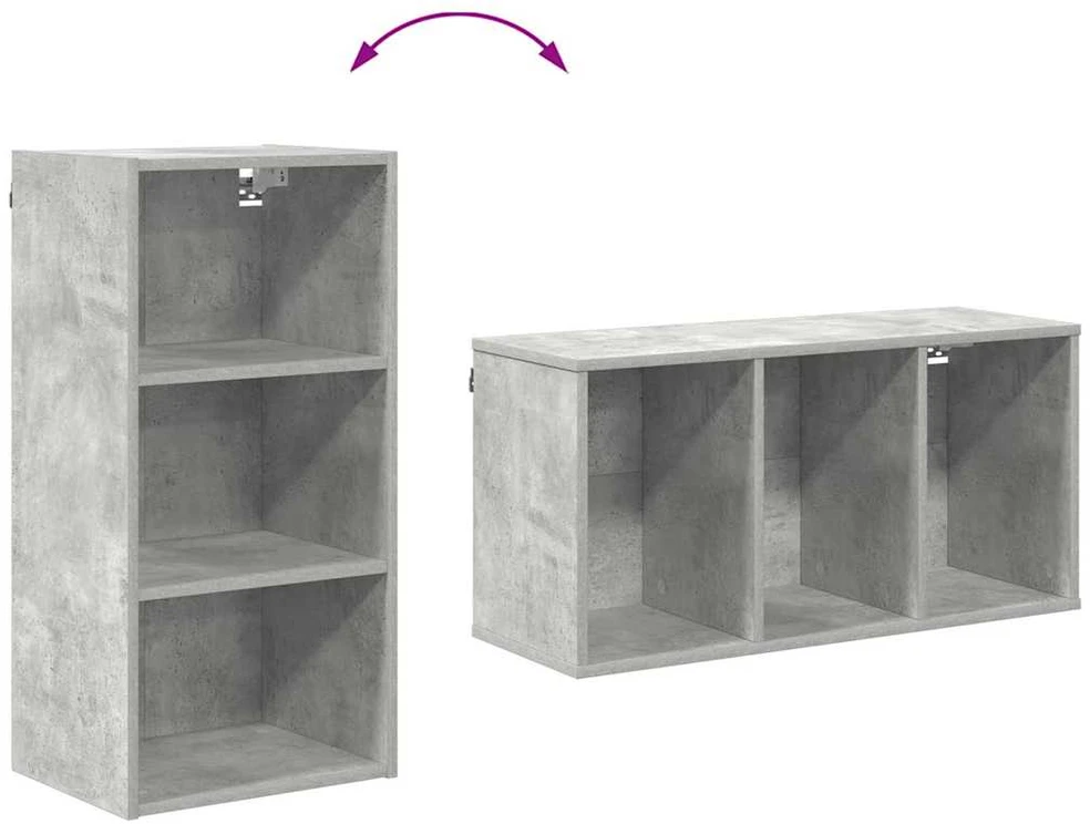 Pakabinama spintelė Betono pilka 40 x 29,5 x 80 cm
