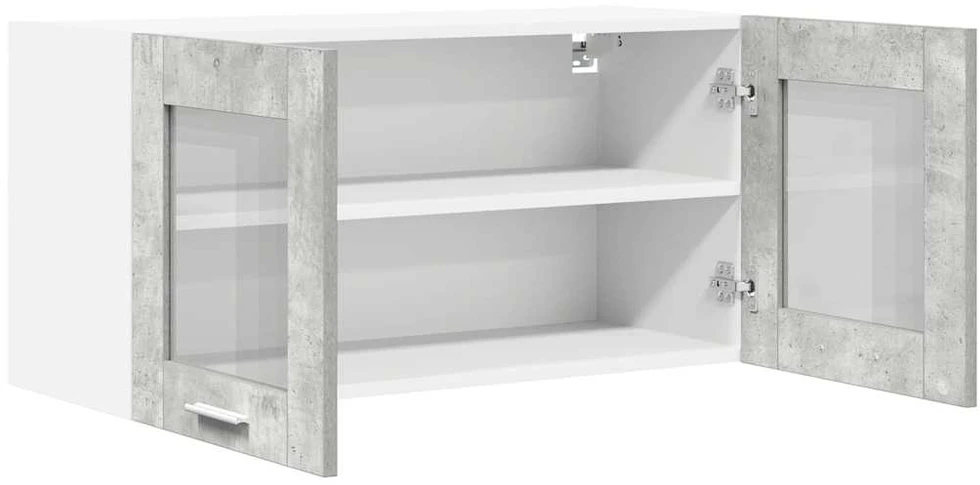 Pakabinama spintelė Betono pilka ir balta 80 x 31 x 40 cm