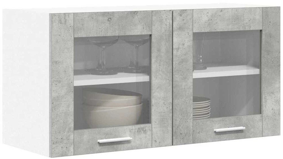 Pakabinama spintelė Betono pilka ir balta 80 x 31 x 40 cm