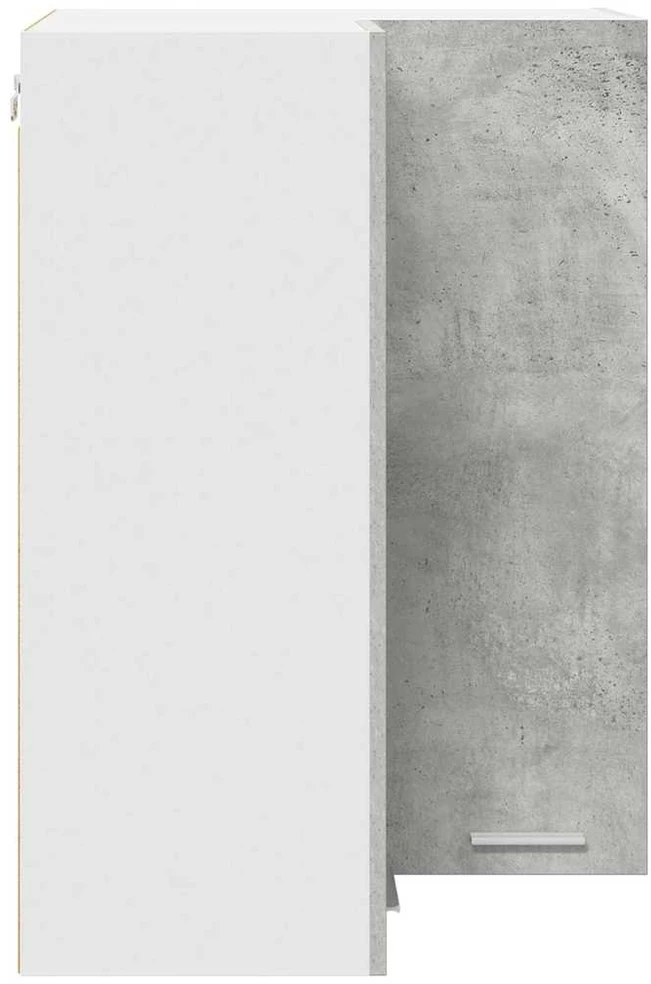 Pakabinama spintelė Betono pilka ir balta 57 x 57 x 80 cm