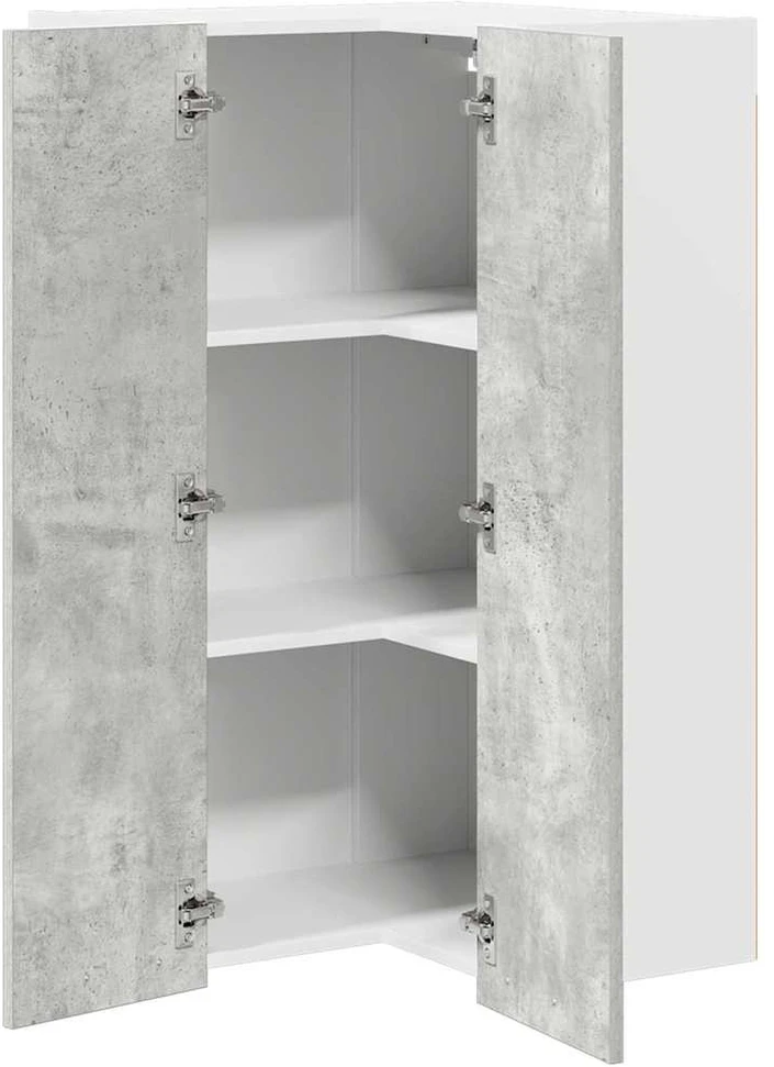 Pakabinama spintelė Betono pilka ir balta 57 x 57 x 100 cm