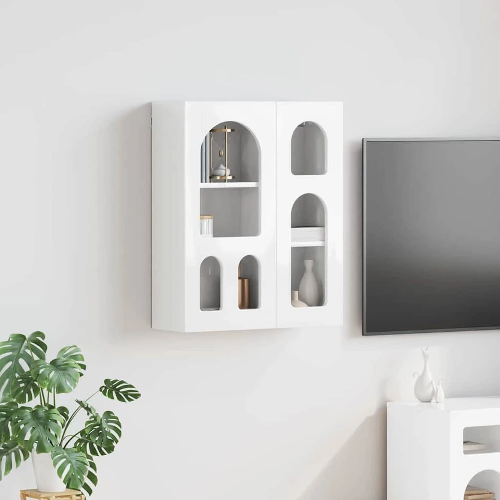 Pakabinama spintelė ELST Itin blizgi balta 59 x 20 x 71,5 cm
