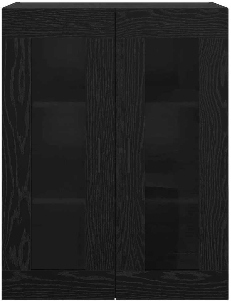 Pakabinama spintelė Juoda 69,5 x 34 x 90 cm Apdirbta mediena