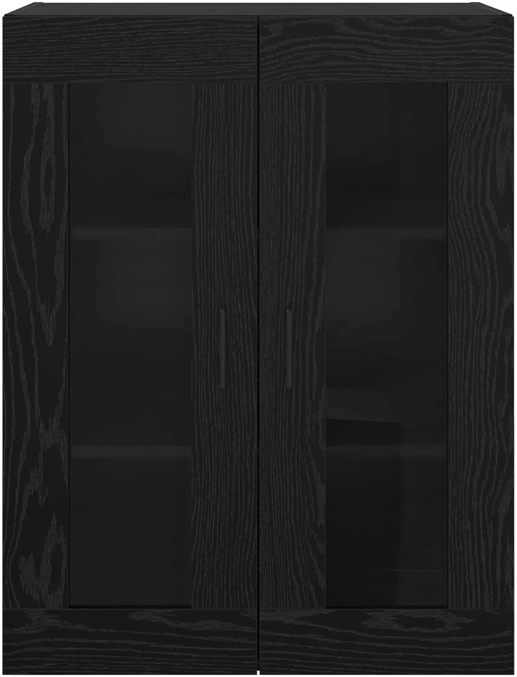 Pakabinama spintelė Juoda 69,5 x 34 x 90 cm Apdirbta mediena