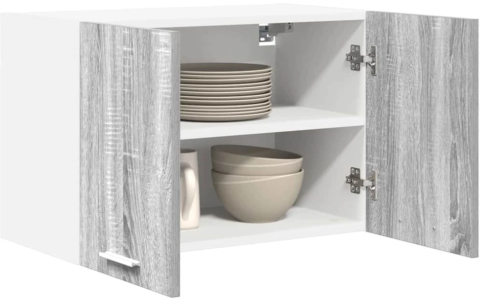Pakabinama spintelė Pilkas Sonoma ir baltas 60 x 31 x 40 cm