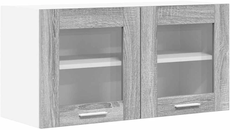 Pakabinama spintelė Pilkas Sonoma ir baltas 80 x 31 x 40 cm