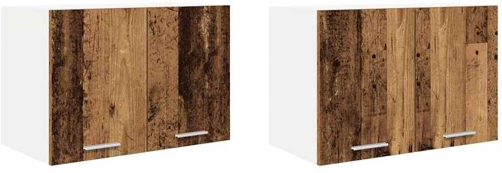 Pakabinama spintelė 2 vnt. Senos medienos ir baltos