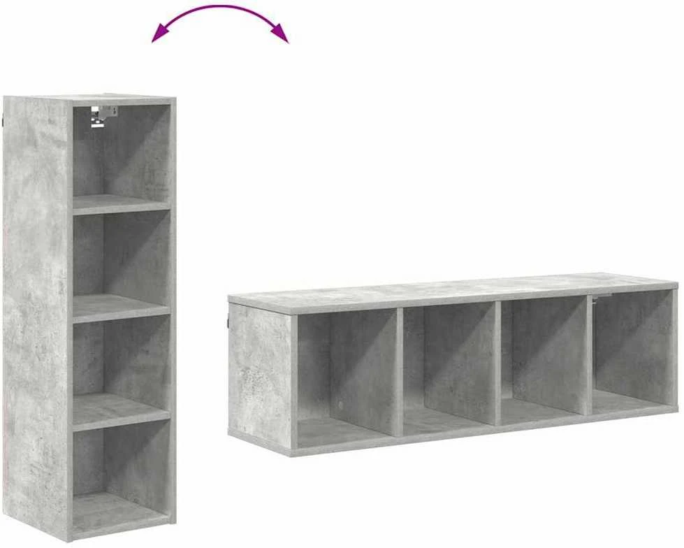 Pakabinama spintelė Betono pilka 30 x 29,5 x 100 cm