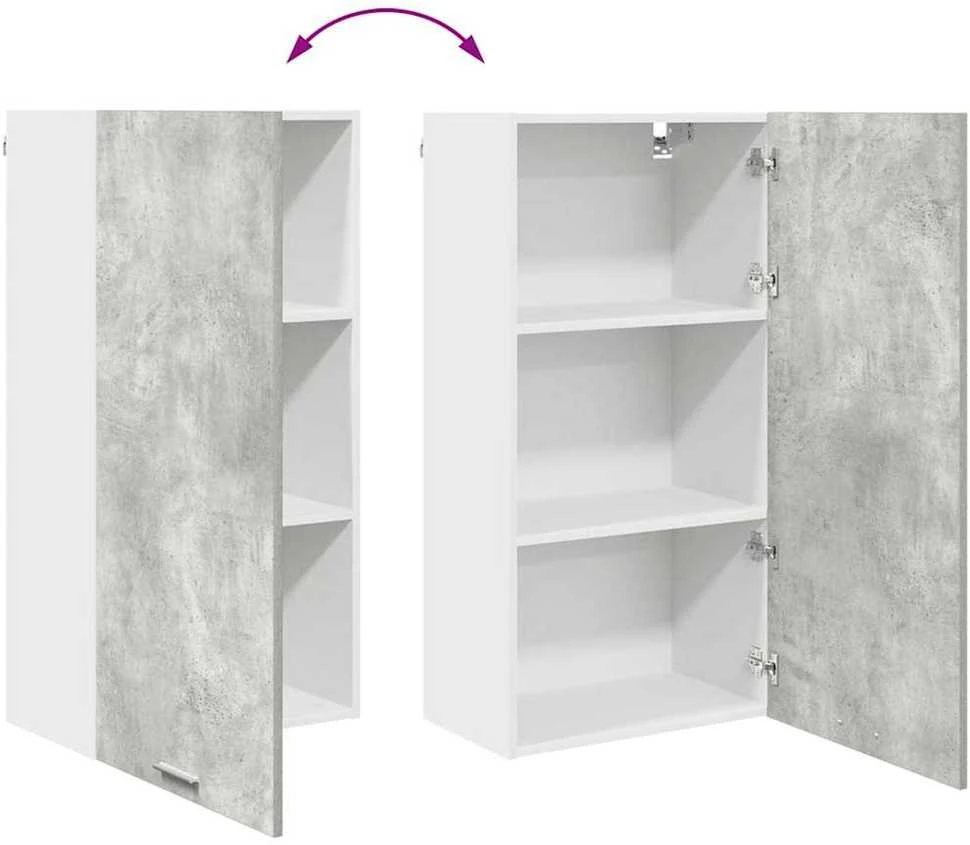 Pakabinama spintelė Betono pilka ir balta 50 x 31 x 100 cm