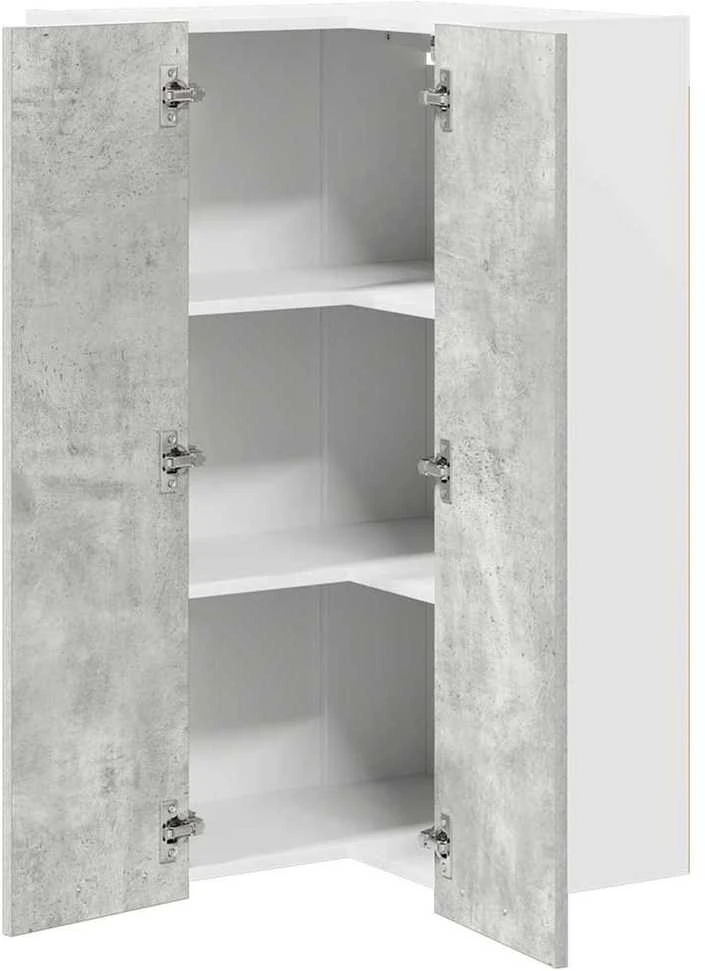 Pakabinama spintelė Betono pilka ir balta 57 x 57 x 100 cm