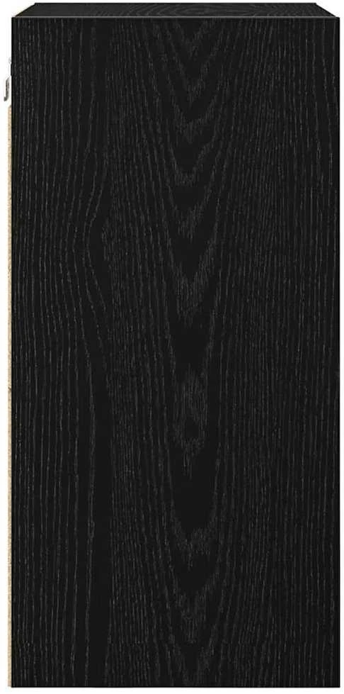 Pakabinama spintelė juoda ąžuolo 40 x 29,5 x 60 cm