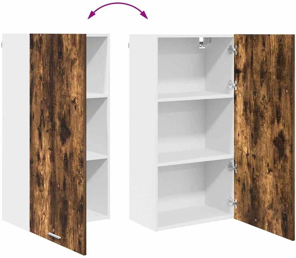 Pakabinama spintelė Rūkyto ąžuolo ir baltos 50 x 31 x 100 cm