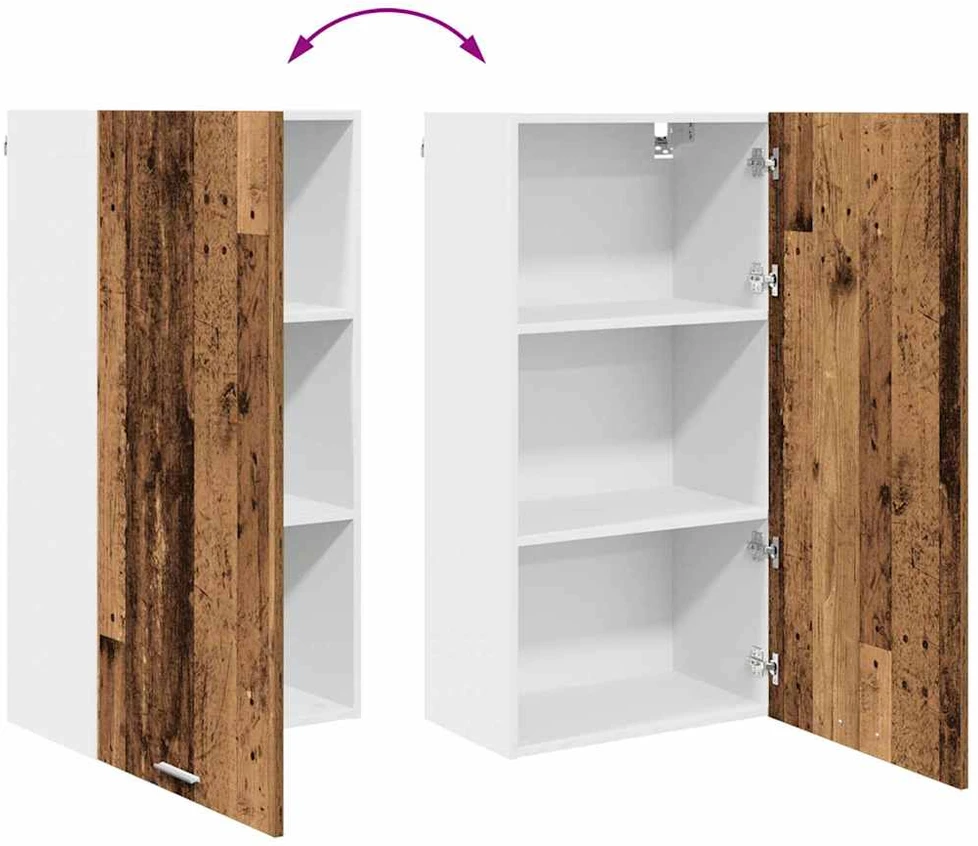 Pakabinama spintelė Senos medienos ir baltos 50 x 31 x 100 cm