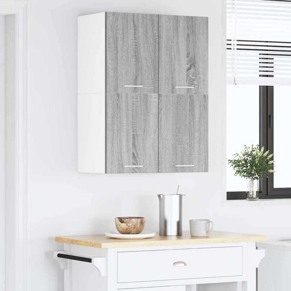 Pakabinama spintelė Pilkas Sonoma ir baltas 60 x 31 x 40 cm