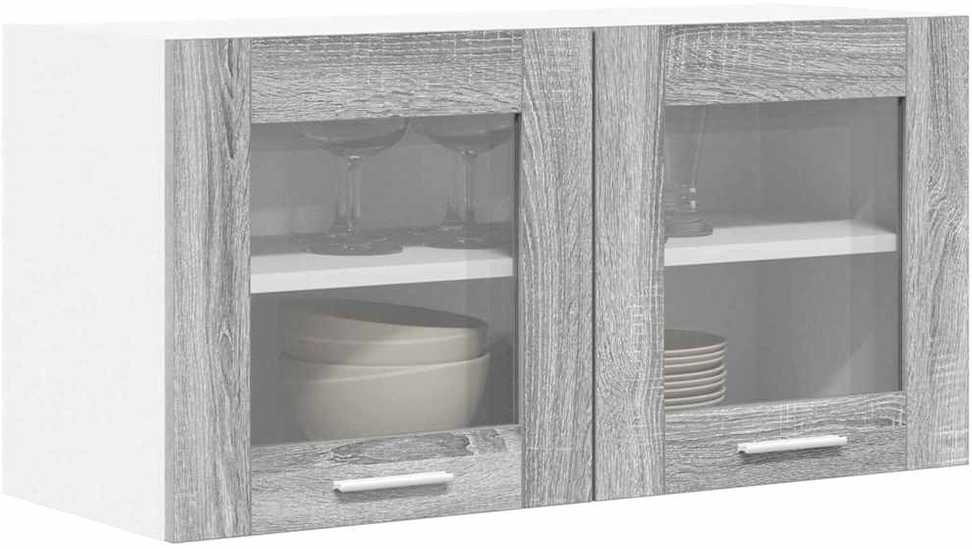 Pakabinama spintelė Pilkas Sonoma ir baltas 80 x 31 x 40 cm