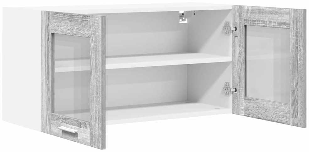 Pakabinama spintelė Pilkas Sonoma ir baltas 80 x 31 x 40 cm