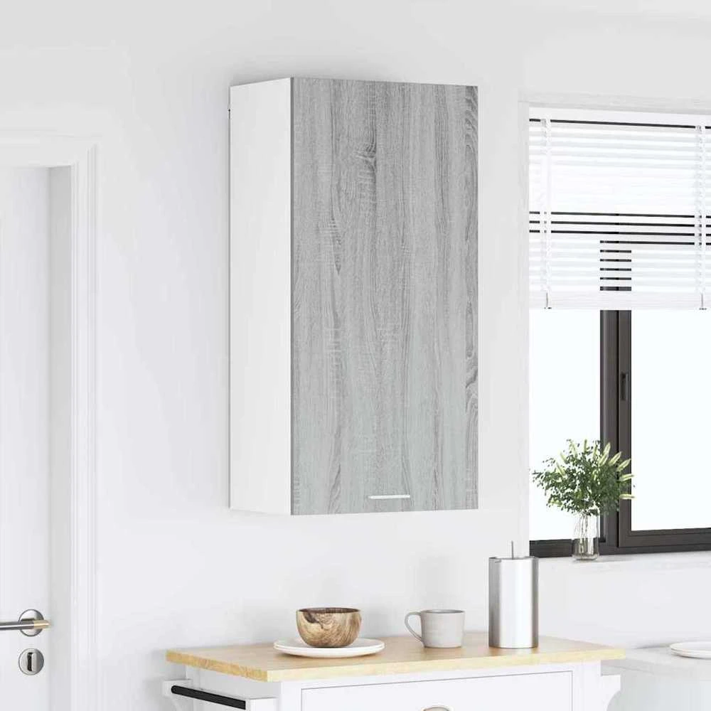 Pakabinama spintelė Pilkas Sonoma ir baltas 50 x 31 x 100 cm