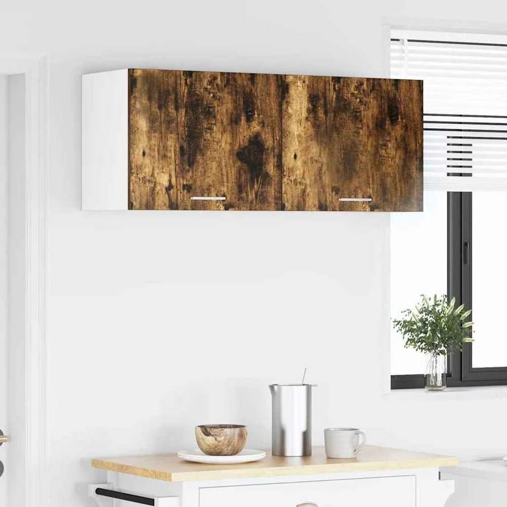 Pakabinama spintelė Rūkyto ąžuolo ir baltos 50 x 31 x 40 cm