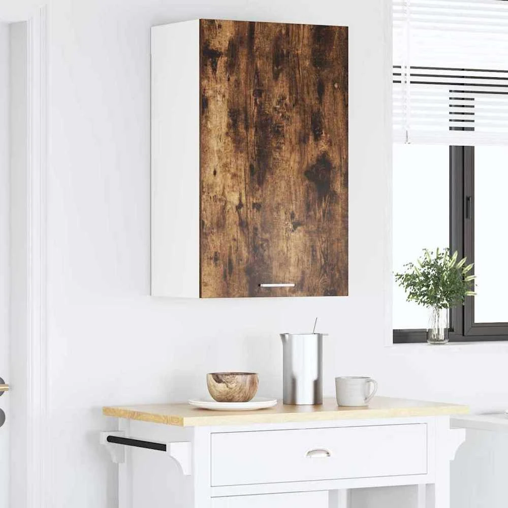 Pakabinama spintelė Rūkyto ąžuolo ir baltos 50 x 31 x 80 cm