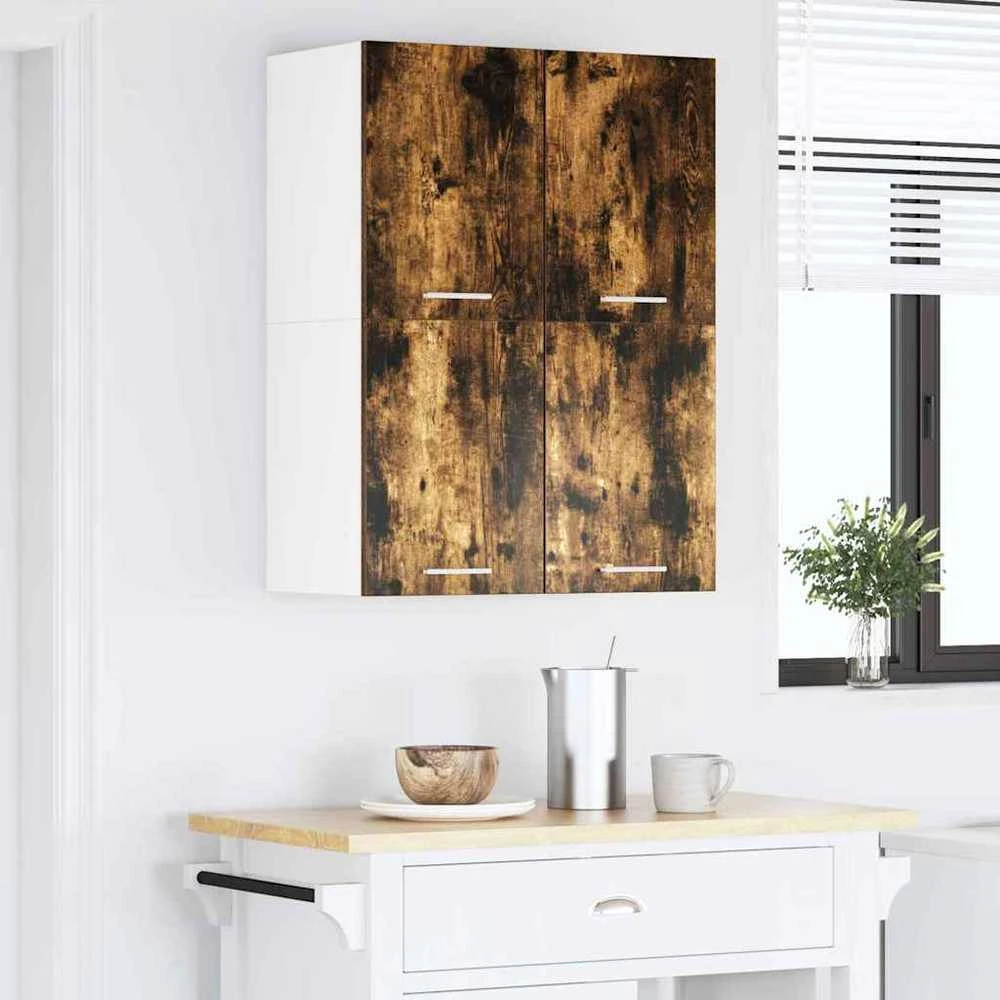 Pakabinama spintelė Rūkyto ąžuolo ir baltos 60 x 31 x 40 cm