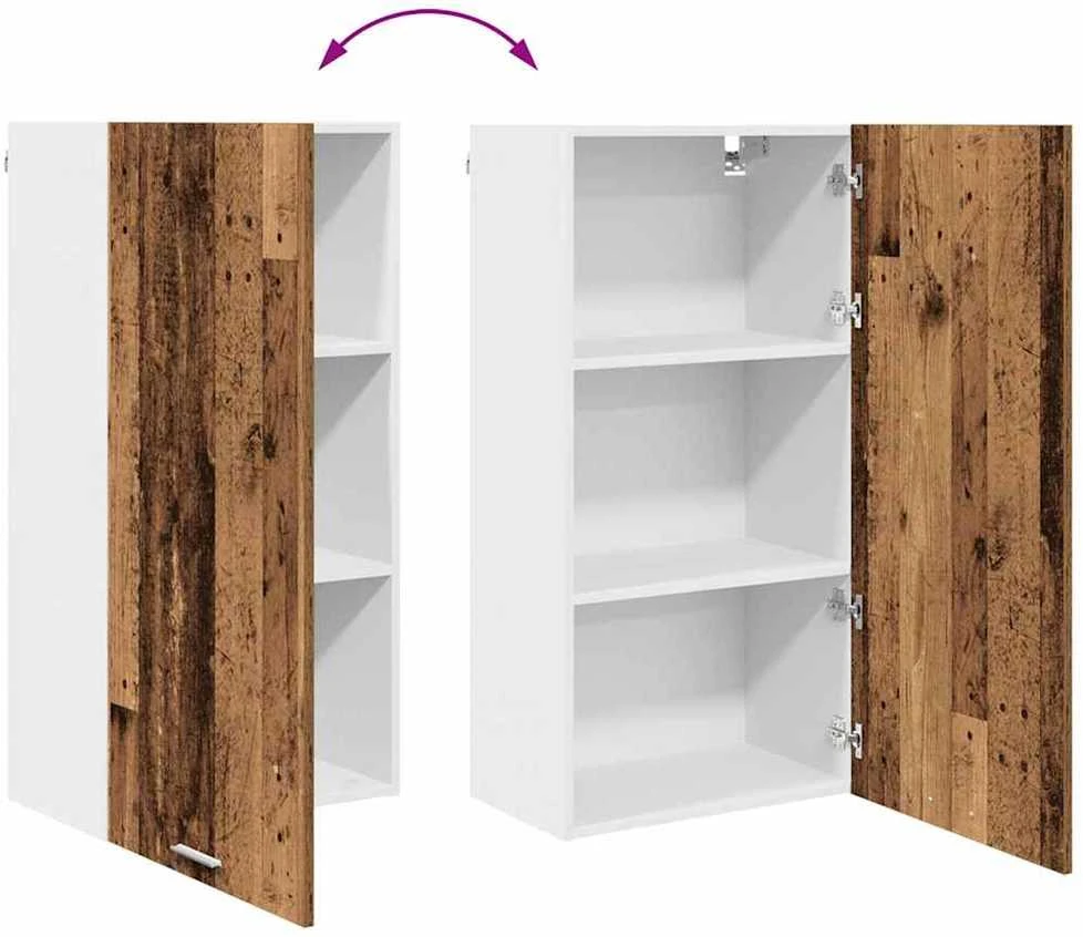 Pakabinama spintelė Senos medienos ir baltos 50 x 31 x 100 cm