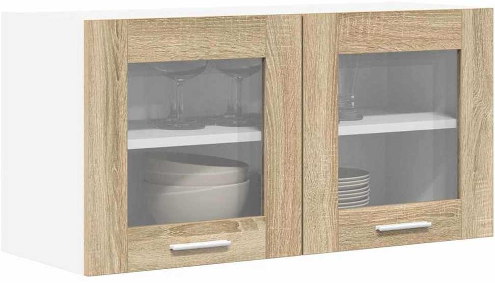 Pakabinama spintelė Sonoma ąžuolas ir baltas 80 x 31 x 40 cm