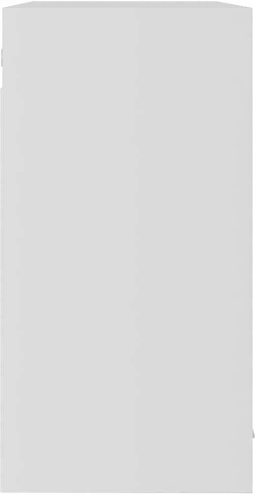Pakabinama stiklinė spintelė, balta, 80x31x60cm, mediena