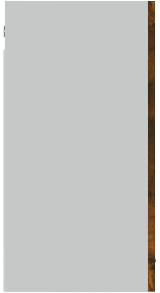 Pakabinama stiklinė spintelė, ąžuolo, 80x31x60cm, mediena