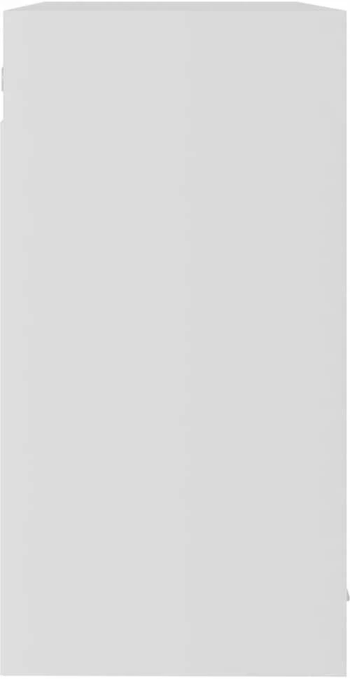 Pakabinama stiklinė spintelė, balta, 80x31x60cm, mediena
