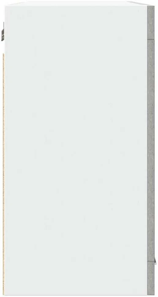 Pakabinama stiklinė spintelė, “Lyon", betono pilka, 80x31x60cm