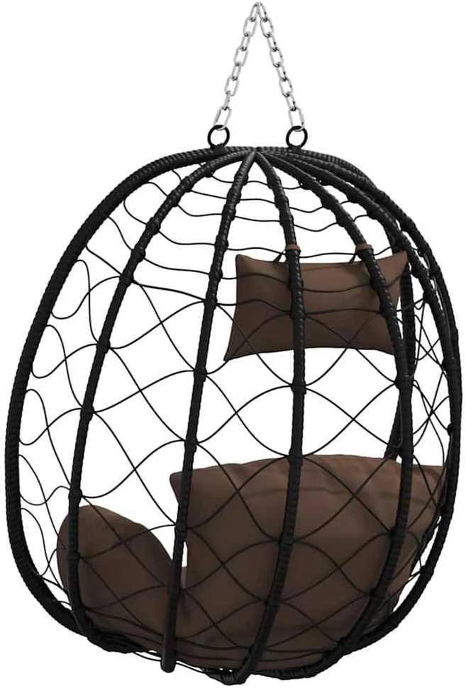 Kabantis kiaušinis poliratanas 91,5 x 54,5 x 107 cm Kavos