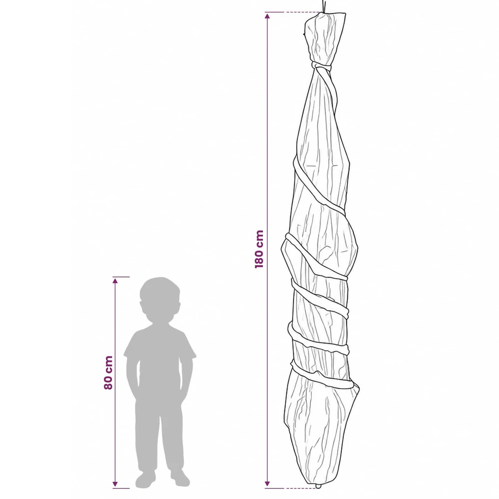 Pakabinamas lavonas kokone SPOOKA Žalia 180 cm Puta ir audinys