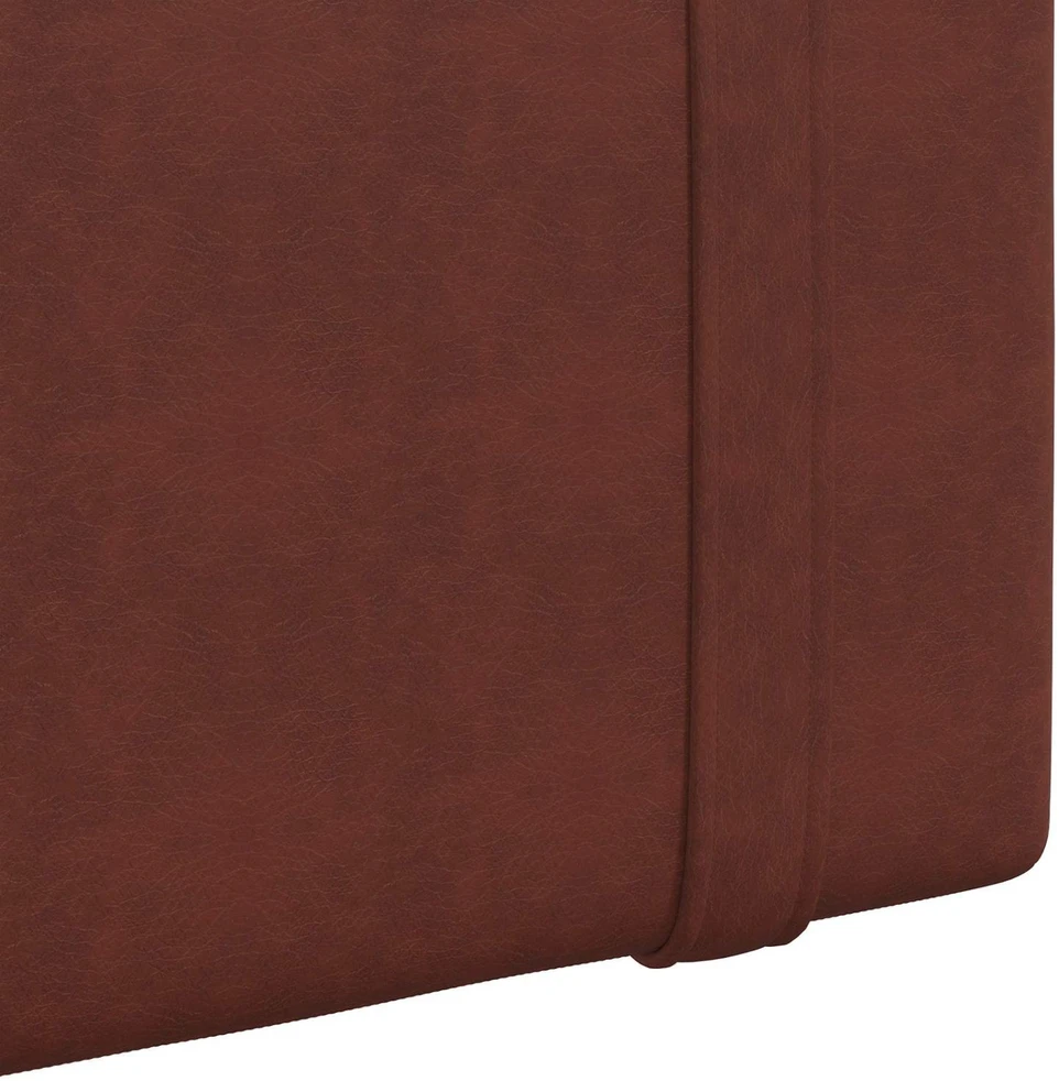 Pakabinamas lovos galvūgalis Blizgus Rudas Antikinis PU