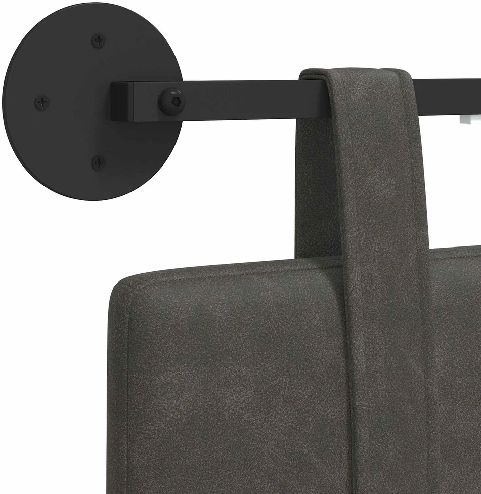Pakabinamas lovos galvūgalis Juoda Antikinis PU
