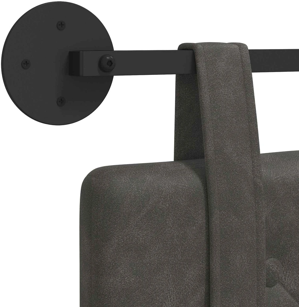 Pakabinamas lovos galvūgalis Juodas Antikinis PU