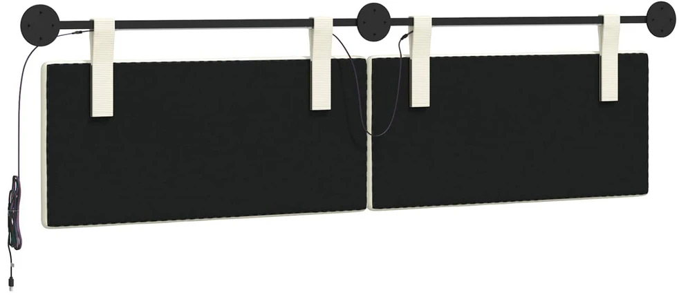 Pakabinamas lovos galvūgalis Kreminė Kordūrinis audinys