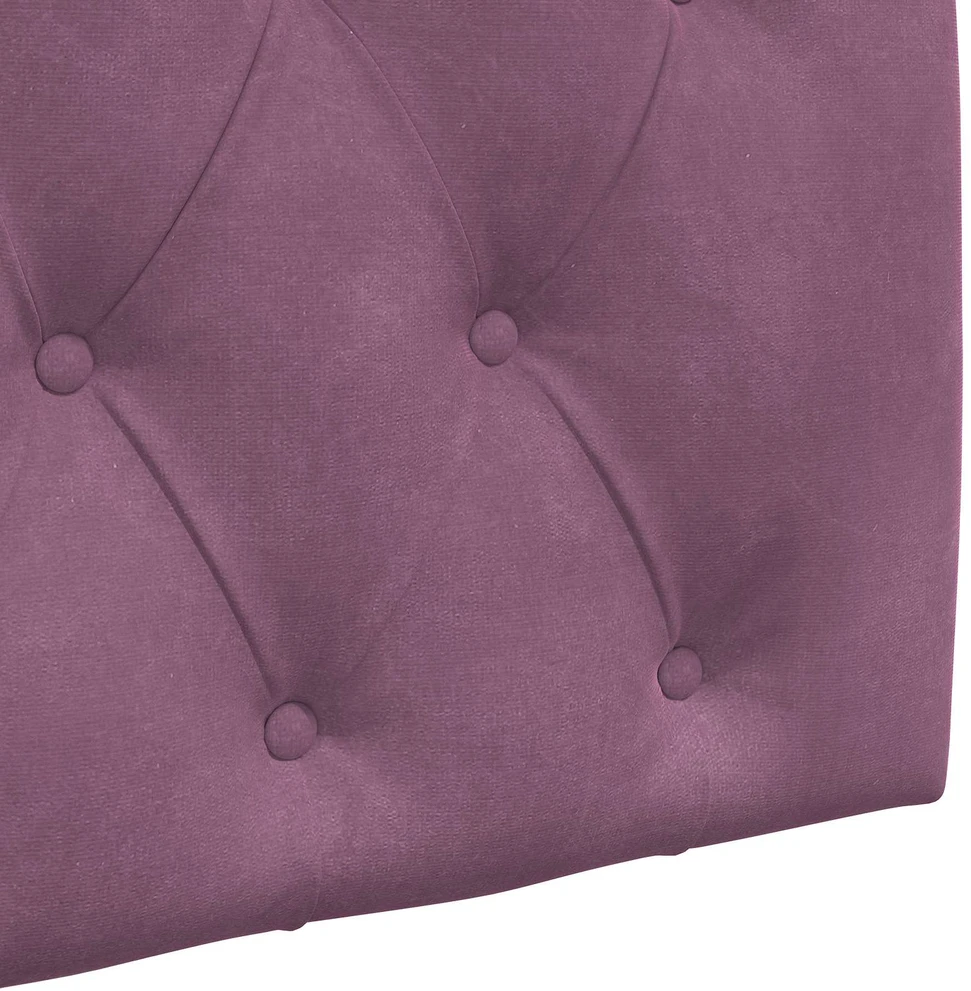 Pakabinamas lovos galvūgalis Su LED šviesa Violetinė Aksomas