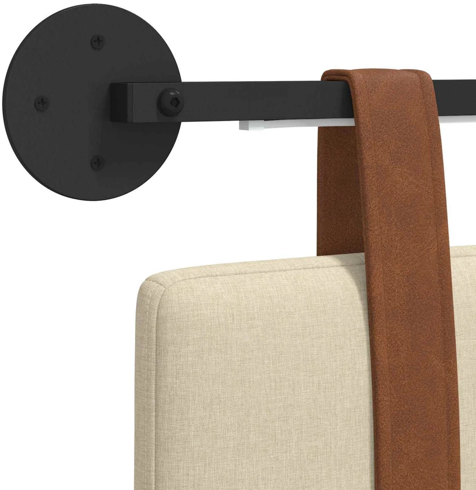 Pakabinamas lovos galvūgalis Su LED šviesa Kreminė Antikinis PU