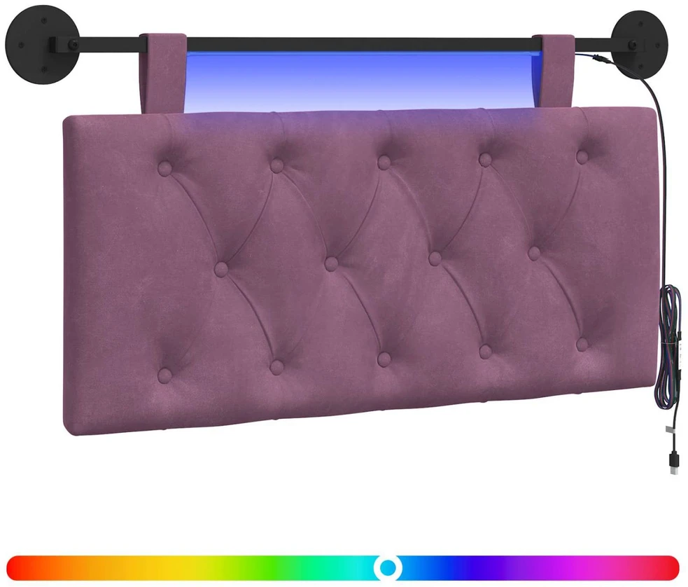 Pakabinamas lovos galvūgalis Violetinė Aksomas